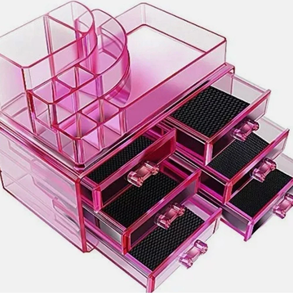 Brand new Pink Acrylic Makeup Organizer
